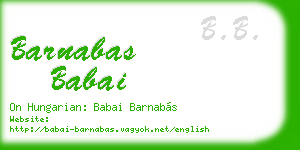 barnabas babai business card
